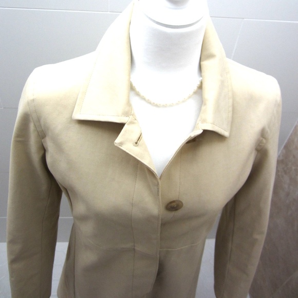 Coach Red Leather Trench Coat Sz S - Picture 3 of 11